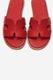 Biora Red Genuine Leather Women's Slippers - 2
