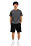 Men's Crew Neck Dark Gray Single Jersey T-Shirt 46230 - 3