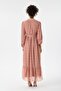 M0015-Collar Tie Flower Pattern Maxi Maternity Dress - 8