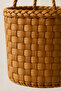 Wicker Newspaper Holder Door Ornament Hand Knitted Wall Basket Decorative Hanging Basket - 3