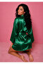 Silky Satin Belted Short Dressing Gown – Shipped in Boxed Packaging - 3
