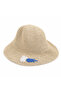 Spk-12004 Blue Floral Embroidered Handmade Straw Bucket Hat |   Eos Collective - 4