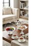 طقم أطباق تقديم حلويات وفواكه فاخر بقاعدة مرتفعة بتصميم عصري أنيق لديكور وطاولات الضيافة - 2