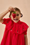 Strawberry Embroidery Cotton Dress Red - 8