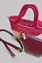 Siena Mini Women's Bag - Handmade Straw Textured Shoulder and Hand Bag with Leather Pouch - 4