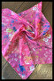 Pink Floral Patterned 45X45 Summer Chiffon Scarf |   Women's Neck Hair Bag Accessory - 3