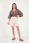 Cotton Regular Fit Tie-Up Crop Kimono Kimono 668Yl2783 - 4