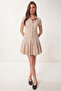 Mini Modal Shirt Dress Lub0366 Stone - 2
