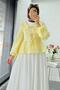 Premium Bebe Collar Wrap Muslin Blouse – Yellow - 2