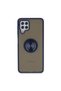 Samsung Galaxy A22 Compatible Case Montreal Silicone Cover with Ring - Navy Blue - 4