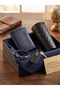 Smart Mechanism Magnetic Genuine Leather Handcrafted Wallet Wristlet Keychain and Thermos Mug Set Father's Day Gift