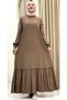 100% Cotton Viscose Tesettür Star Dress - 3