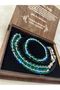 Thermal Stone Prayer Beads & Bracelet Set Special Design in Wooden Box - Green - Natural Stone - 3