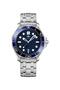 Men's watch, silver strap, blue dial
