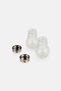 2 Pcs Glass Salt And Pepper Shaker Set With Stand, Transparent - 3