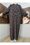 100% Cotton Viscose Belted Waist Collared Long Sleeve Buttoned Long Dress, Hijab Dress - 3