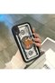 iPhone Xr Compatible High Quality Cartoon Printed Impact Resistant Black Silicone Case
