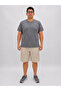 Large Size Elastic Waist Drawstring Cargo Pocket Detailed Cotton Men's Shorts