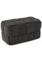 Rectangular woven stool, 52x28x28 cm, dark gray