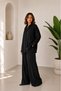 Women's 100% Cotton Premium Shirt Wide-Leg Pants Two-Piece Set - 2