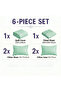 6 Piece Double Duvet Cover Set with Elastic Fitted Sheet - Microfiber Satin Stripe 200x200+30cm Deep Pocket Hotel Quality Luxury - 8