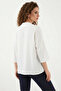 Women's V-Neck Oversize Short Sleeve White Kimono - 7