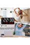 Modern Digital Alarm Clock with Large Display - 12/24H Format, Temperature, Date, USB-Powered - 5