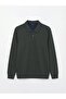 Lcwaikiki Classic Green Polo Collar Men's Sweatshirt - 5