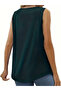 Women's Sleeveless Crew Neck Lace Viscose Blouse - 4