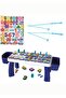 3-in-1 Early Education Activity Table with Number & Shape Puzzles and Side Storage Bins, 54.5CM, Navy Blue - 2