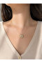 Golden Initial M Necklace - 2
