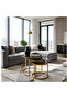 Nesting Tables Coffee Table Set of 3,Round Side Table Small Accent Table for Living Room,Bedroom Apartment (Gold) - 2