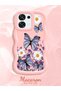 Oppo A6 Pro Compatible Case Camera Protector Pink Silicone Couple Phone Case Butterfly Pattern - 2