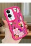 Vivo Y29T 5g Compatible Case Camera Protector Red Silicone Couple Phone Case Floral Pattern