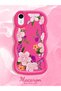 iPhone Xr Compatible Case Camera Protector Red Silicone Couple Phone Case Floral Pattern - 2