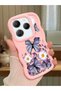 Infinix Hot 40 Pro Compatible Case Camera Protector Pink Silicone Couple Phone Case Butterfly Pattern