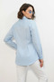 Women's Blue Shirt with Waist Belt - 6
