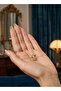 Brass gold color zircon stone heart model women's earrings. - 3