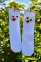 Unisex White Fun Socks with Googly Eyes - 3