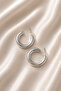 Pair of Silver Color Hoop Earrings 2.5 cm - 2