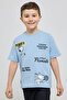 Snoopy Printed T-Shirt with Crew Neck and Short Sleeves