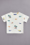 Printed T-Shirt with Crew Neck and Short Sleeves