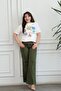 Wide Leg Cropped Jeans with Lace Detail - 4
