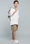Textured T-Shirt with Crew Neck and Short Sleeves - 2