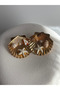Gold Color Sea Shell Earrings (3.5 cm) - 2