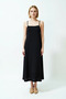 Women's Plus Size Sleeveless A-Line Maxi Dress Thin Straps Square Neck Backless Casual Textured Knitted - 4