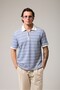 Polo Collar Striped Thin Knitwear T-Shirt