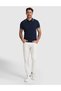 Navy Blue Slim Fit 100% Cotton Buttoned Polo Collar Knitwear T-Shirt 50320831-Vr033 - 4