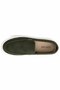 Men's Khaki Green/Navy Blue Suede Slip-On Shoes - Casual Comfortable Sole Moccasins - 5