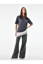 Cotton Stone Detailed Short Sleeve Crew Neck T-Shirt with Back Print